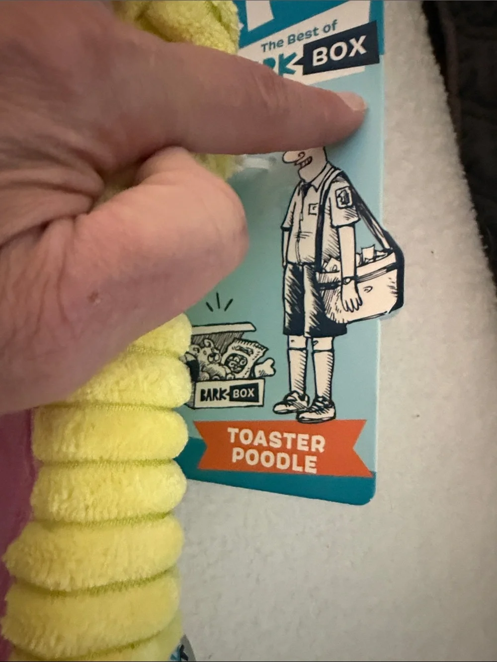 NWT Bark Toaster Poodle Squeaker and Crinkle Toy